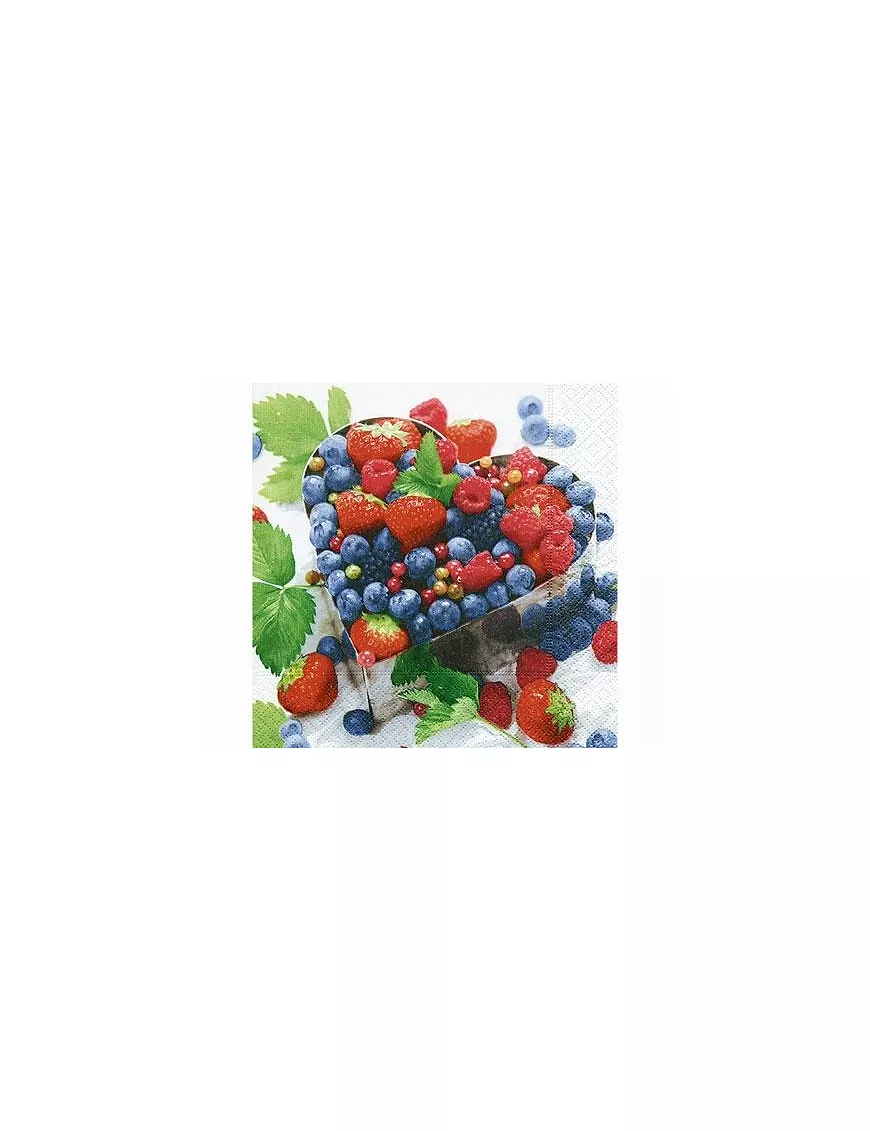 Servilletas CORAZÓN FRUTOS ROJOS