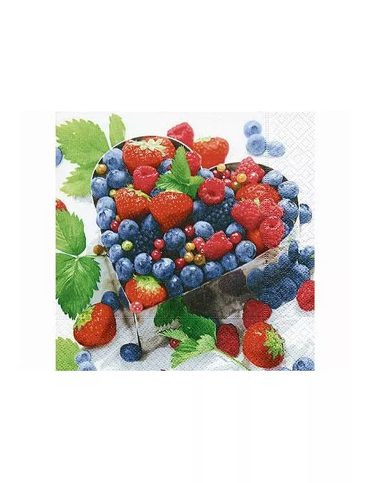 Servilletas CORAZÓN FRUTOS ROJOS