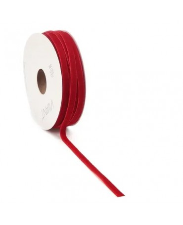 CINTA TERCIOPELO DE 6 MM Roja