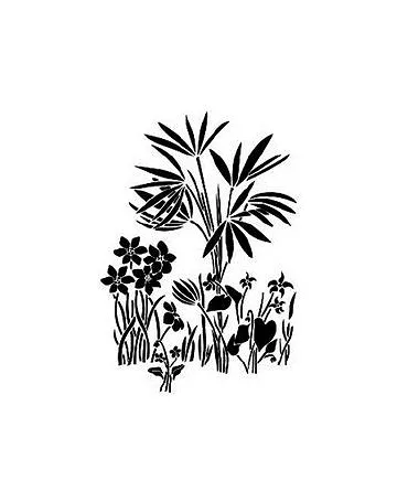 Stencil CADENCE 25X36cm VEGETAL 040