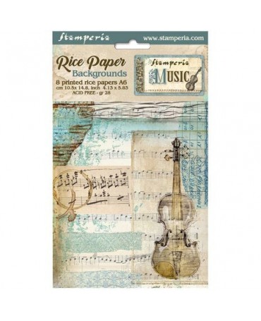 Papel arroz Stamperia A6...
