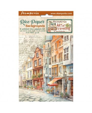 Papel arroz Stamperia A6...