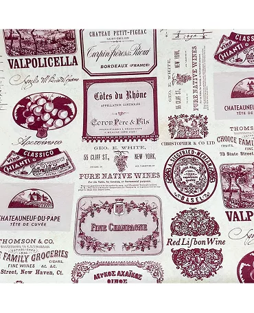 PAPEL ENCUADERNAR ROSSI Etiquetas Vino 70x50cm