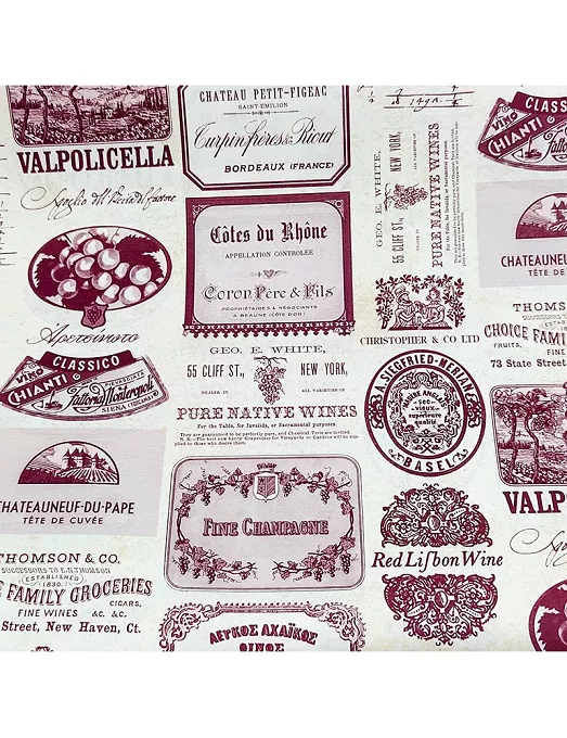 PAPEL ENCUADERNAR ROSSI Etiquetas Vino 70x50cm