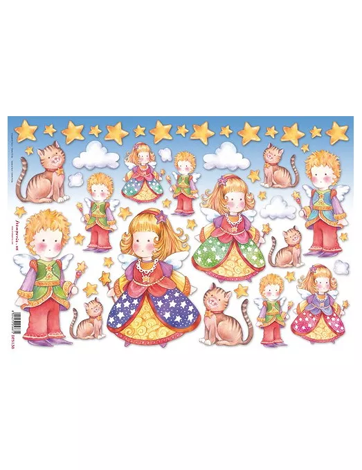 Papel arroz Stamperia A3 Menino e Menina