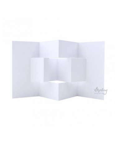 Tarjeta pop up blanca 15x25...