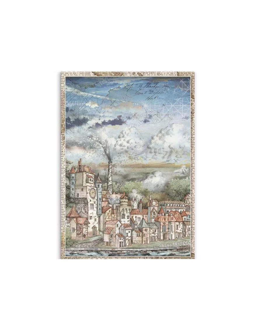 Papel arroz Stamperia A4 Sir Vagabond Cityscape