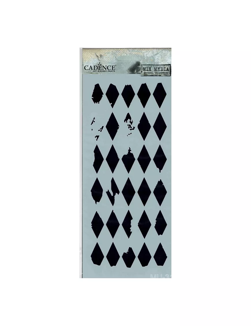 Stencil Cadence 10X25 ROMBOS DISTRESS
