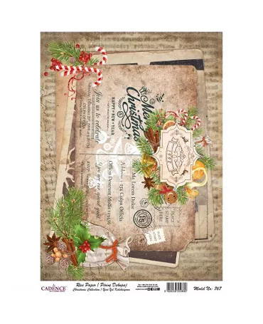 Papel arroz Cadence A3 TARJETA POSTAL