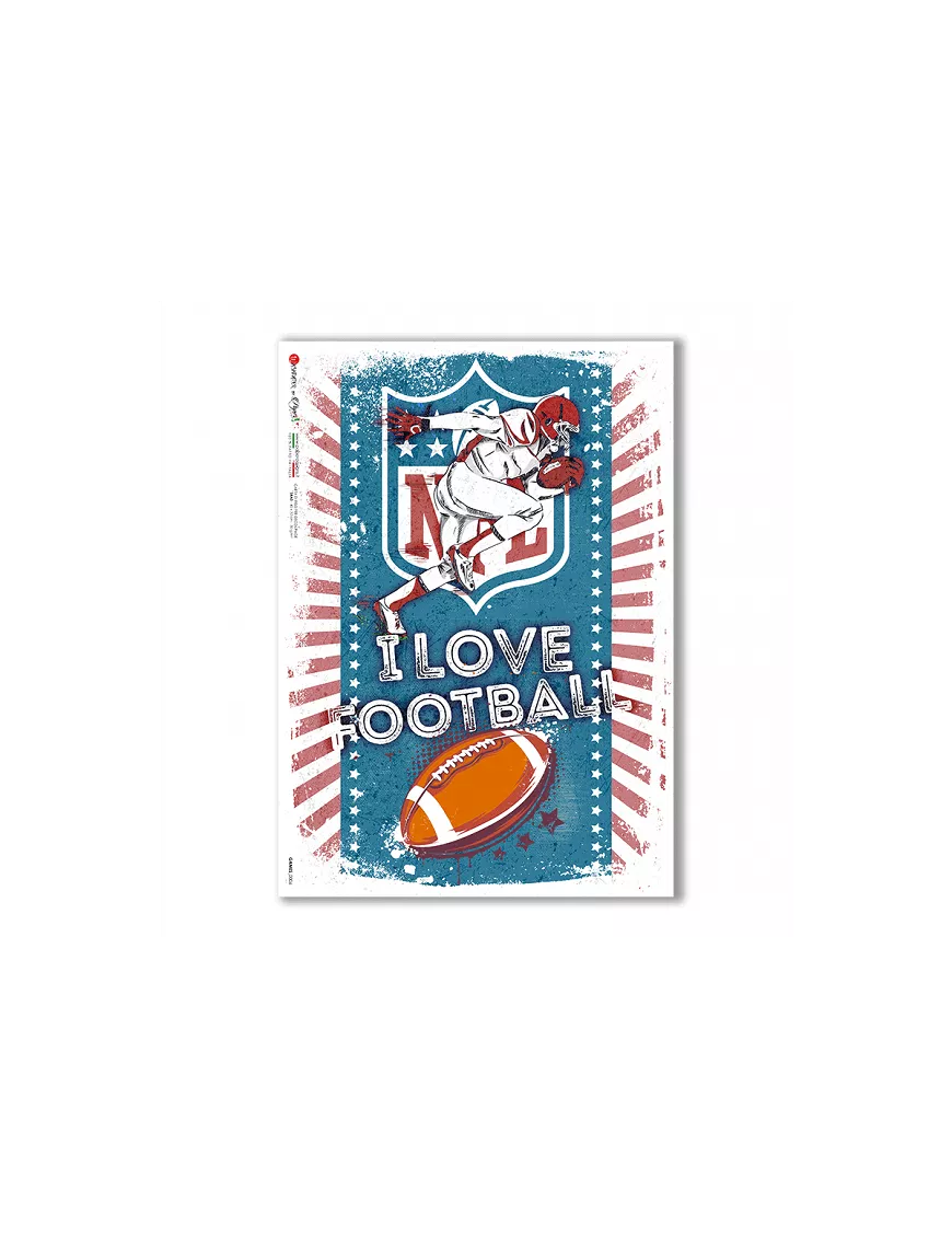PAPEL ARROZ paperdesigns I LOVE FOOTBALL
