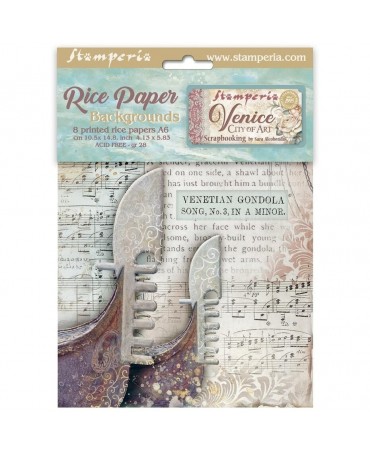 Papel arroz Stamperia A6...