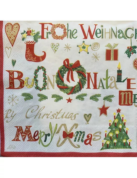 Servilletas BUON NATALE CREAM BOTA