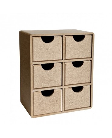 Madera Caja 6 cajones...