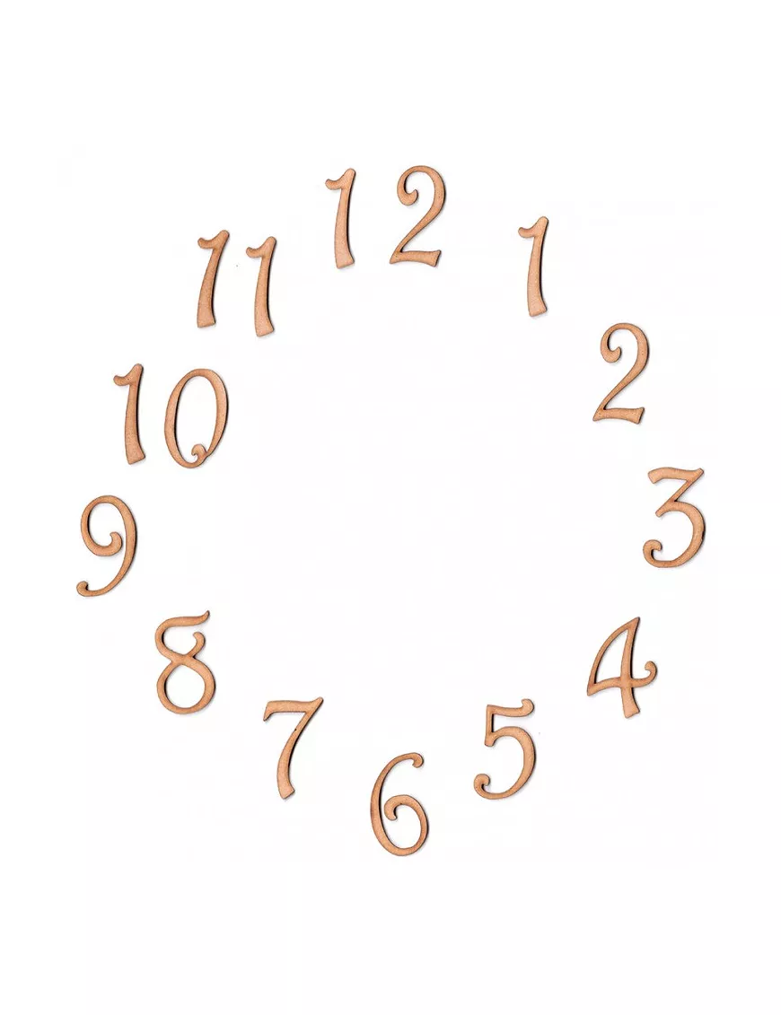 NÚMEROS RELOJ ARABES Siluetas DM