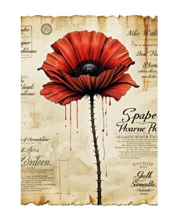 Papel Seda A4 Amapolas 34