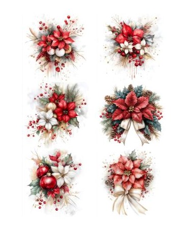 Papel Seda A4 Poinsettia 20