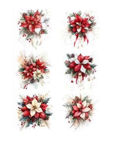 Papel Seda A4 Poinsettia 21