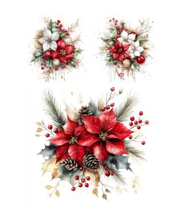 Papel Seda A4 Poinsettia 23