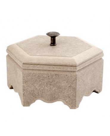 MADERA Caja Hexagonal DM...