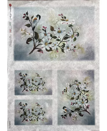 PAPEL ARROZ paperdesigns FLOWERS 0164