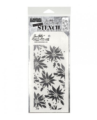 Stencil TIM HOLTZ Poinsettia