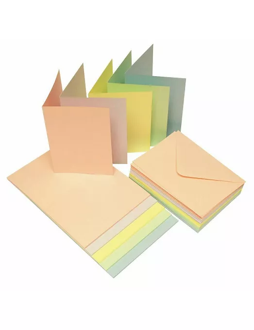 Pack Tarjetas + Sobres colores variados Craft UK Limited