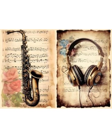 Papel Seda A4 Música 14