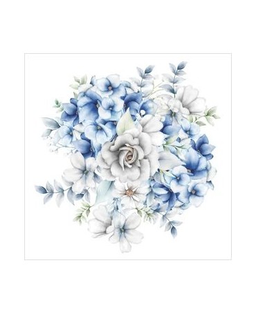 Transfer TEXTIL Flores Azules