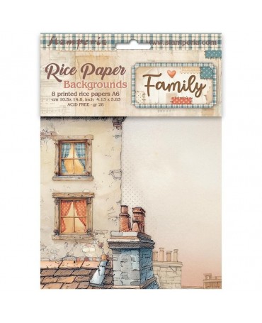 Papel arroz Stamperia A6...