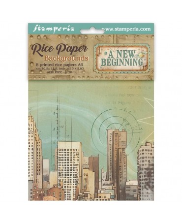 Papel arroz Stamperia A6...