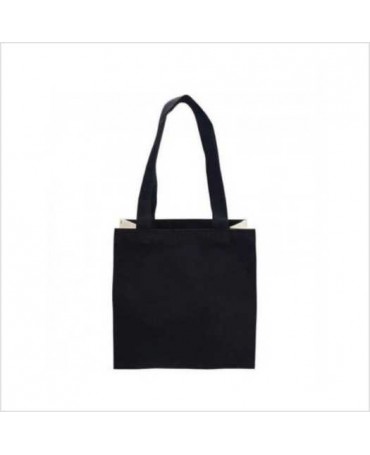 BOLSA ALGODÓN negra/crudo...