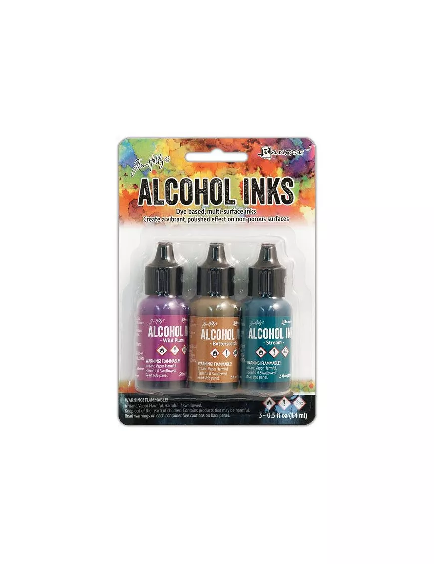 TINTA ALCOHOL INK RANGER KIT 3ud Wild plum, butterscoth y stream