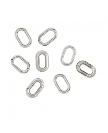 EYELETS OVAL 50 ud Plateados