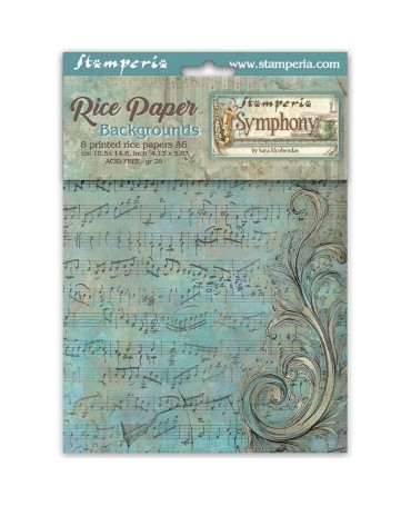 Papel arroz Stamperia A6...