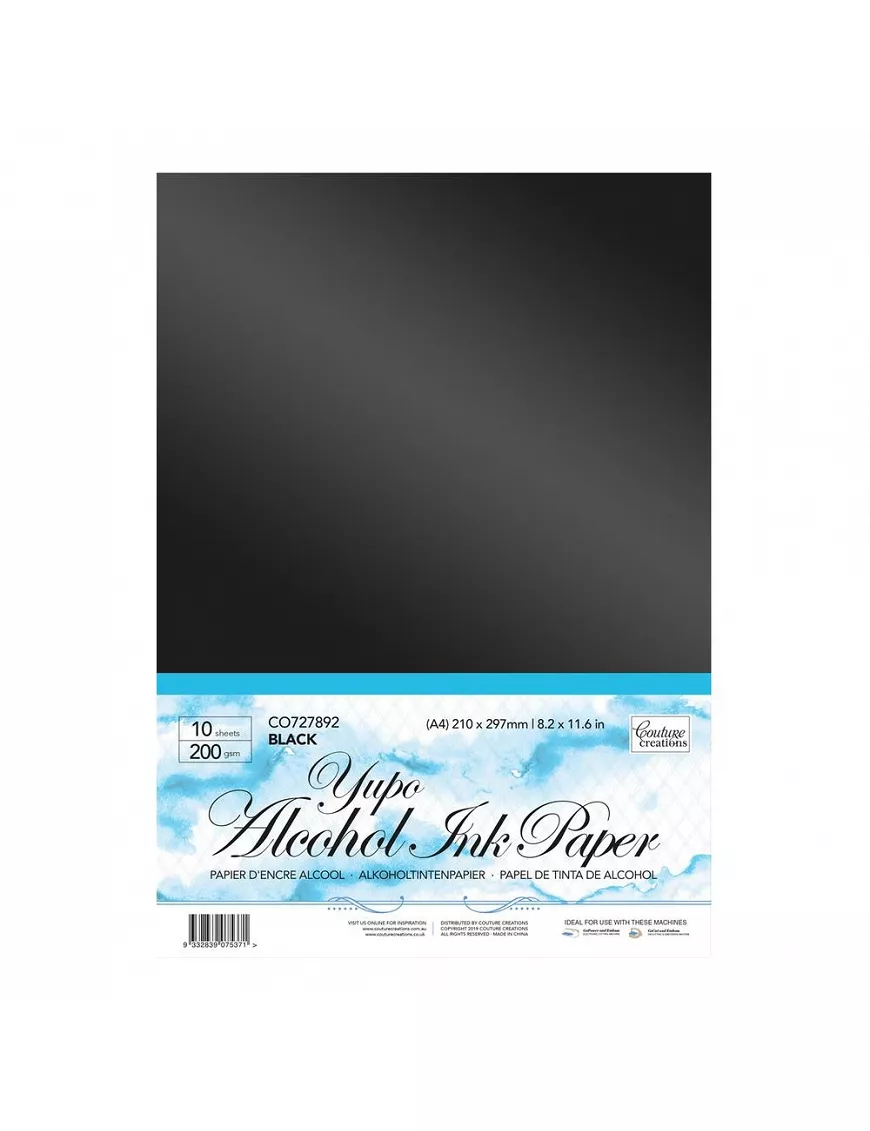 PAPEL YUPO Negro A4 Pack 10ud