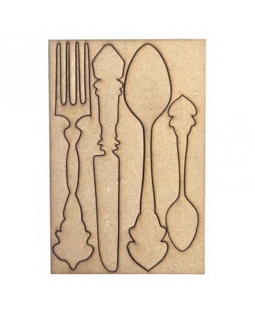 Madera Set cubiertos DM 16cm