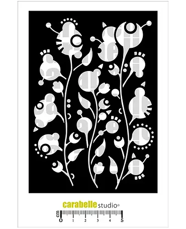 STENCIL CARABELLE Boule en fleur by Azoline
