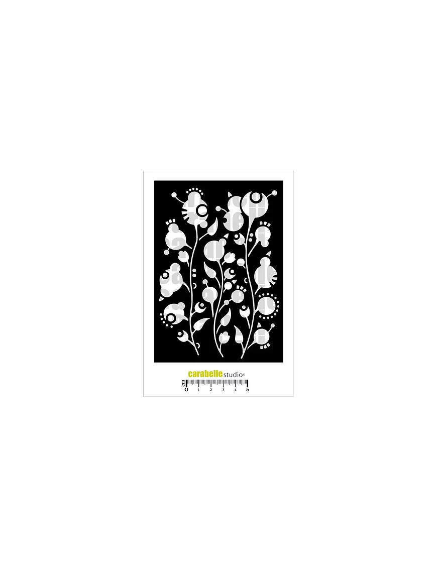 STENCIL CARABELLE Boule en fleur by Azoline