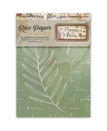 Papel arroz Stamperia A6...