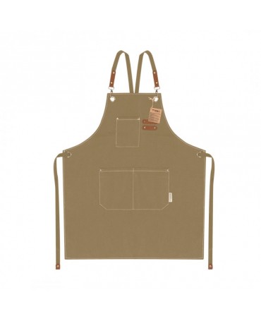 Delantal cruzado KAKI 68x74 cm
