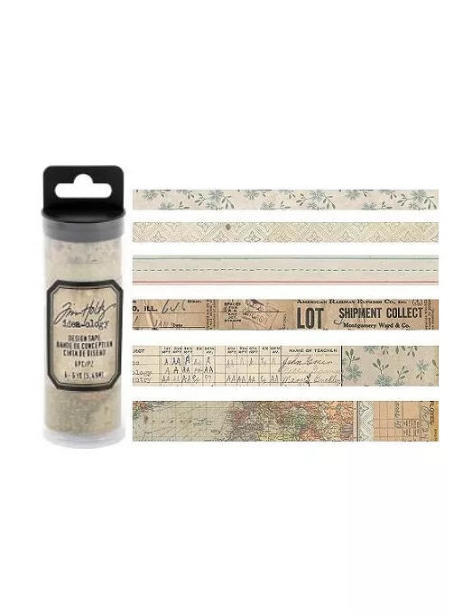 Tim Holtz Washi tape Elementary 6 ud diferentes