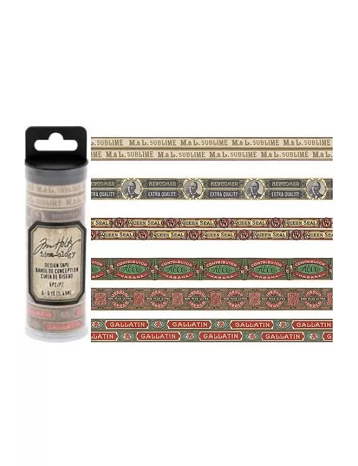 Tim Holtz Washi tape Humidor 6 ud diferentes