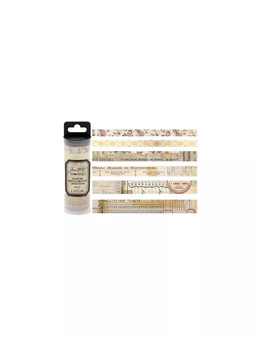Tim Holtz Washi tape Elementary 6 ud diferentes