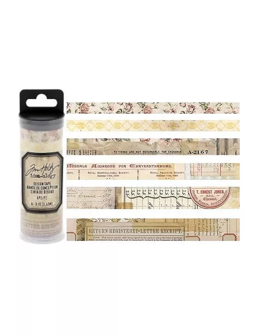 Tim Holtz Washi tape Elementary 6 ud diferentes