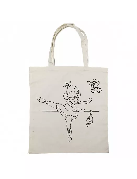 Textil BOLSA Algodón Prediseño BAILARINA 38x42cm