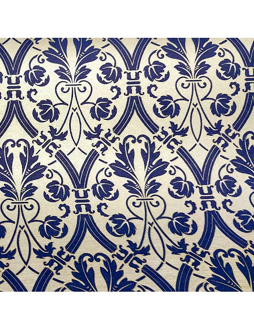 PAPEL ENCUADERNAR ROSSI Brocade Flower Azul 70x50cm