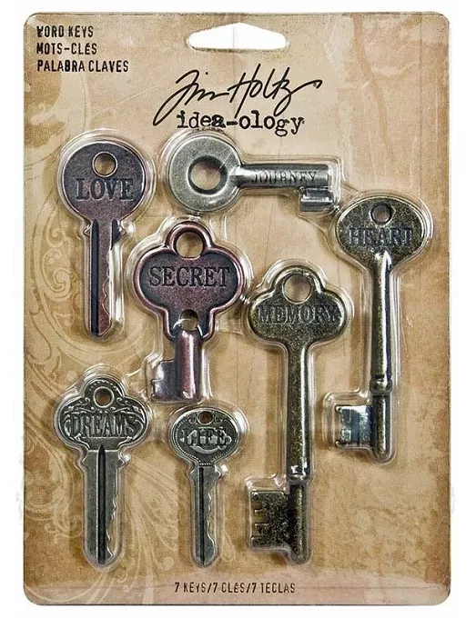 Tim Holtz Idea-ology  LLaves Metal 7pc