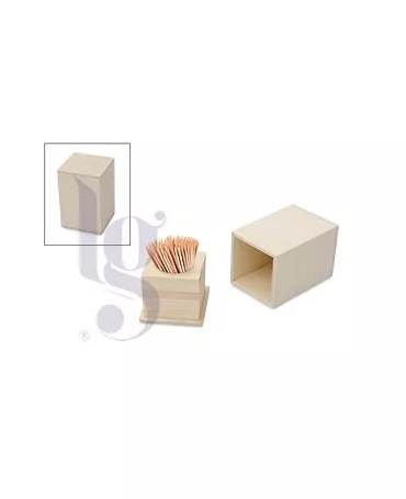 MADERA CAJA PALILLERO C/TAPA 6X6X9CM