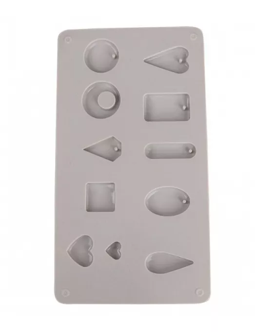 Molde RAYHER 14,5x26x1 cm 11 formas bisutería 