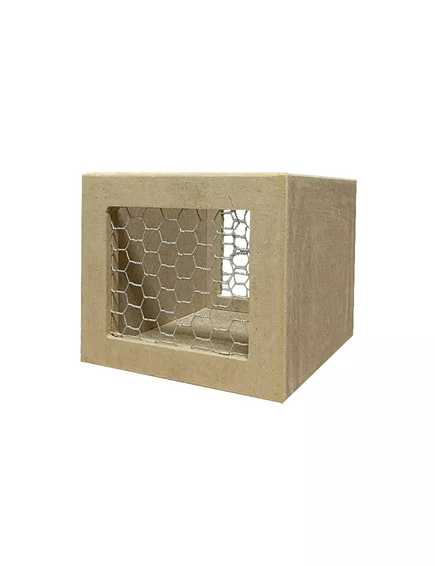Madera CAJA CUBO REJILLA CADENCE 18x18x15cm